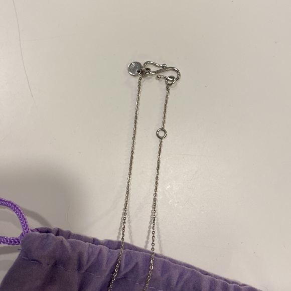 Melinda Maria silver feather necklace with Swarovski crystals - Picture 3 of 3